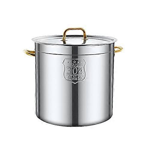 Stainless Steel Soup Pot Thickened, Food-Grade 304, With Lid, 12 L, Fast Heat Conduction