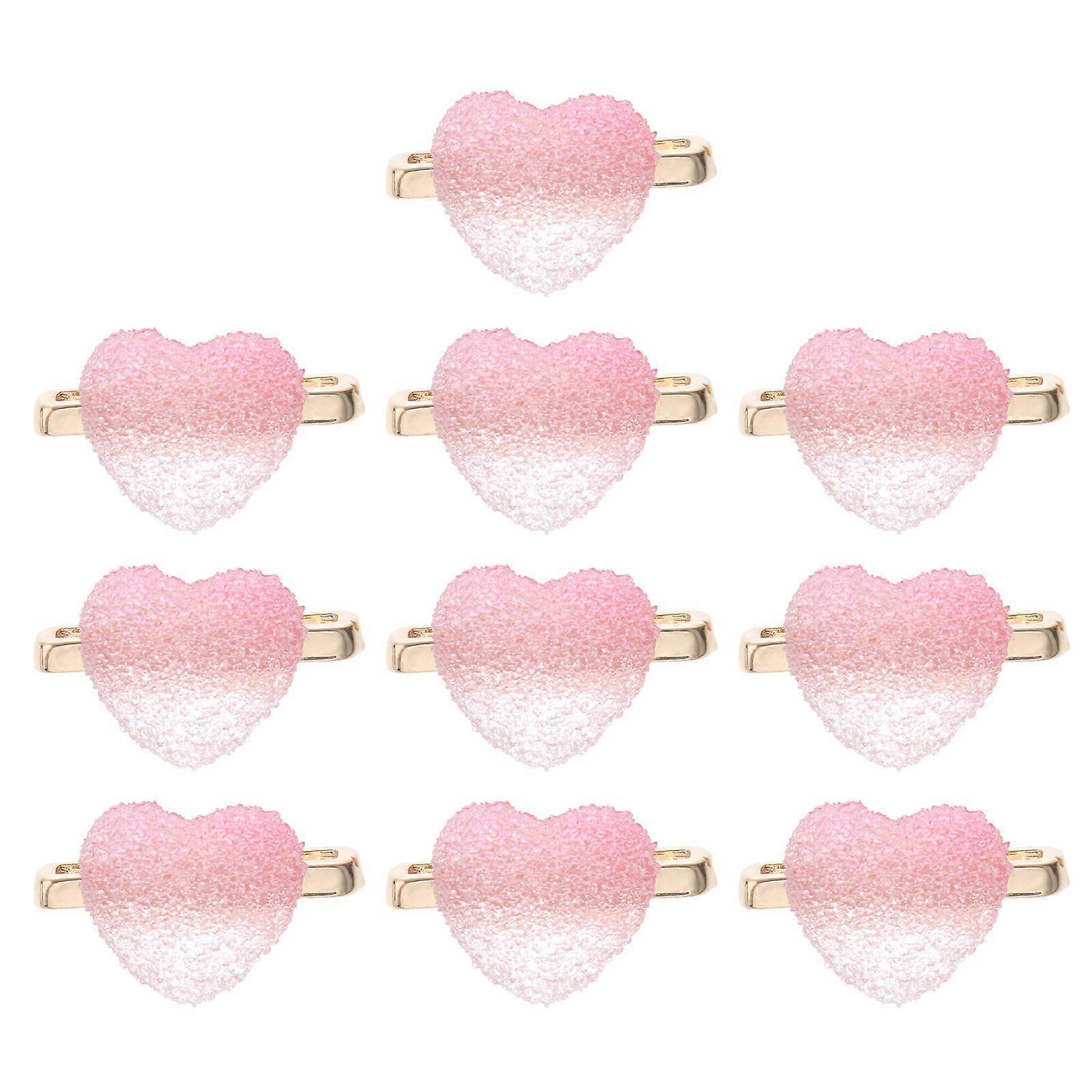 10Pcs Watch Accessories Decorative Rings For Daily Use Charming Watch Bands Pink Individual Design Alloy Plastic