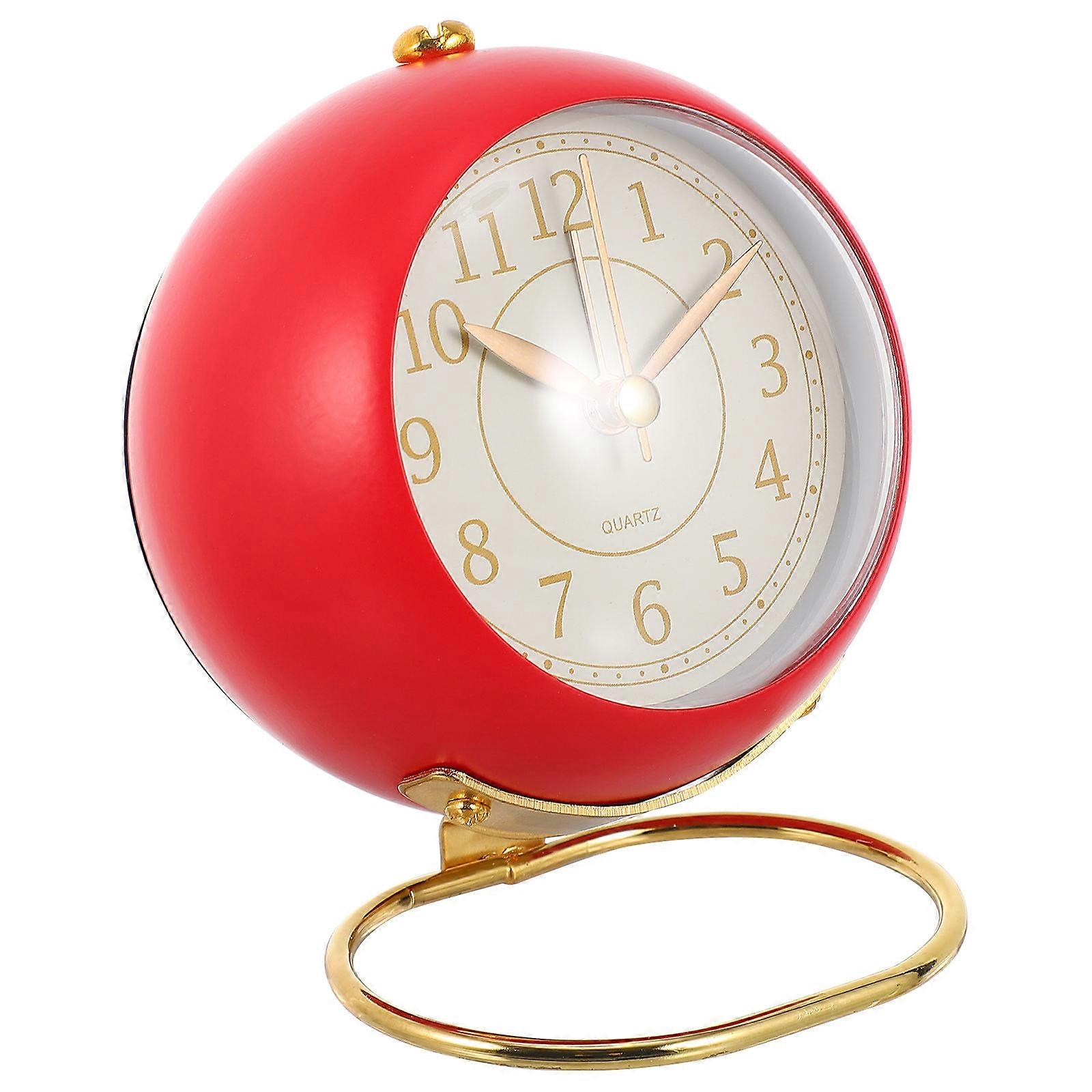 Student Dormitory Alarm Clock With Night Light And Digital Display For Home Decoration In Red Color Featuring Alarm Setting And 1Set