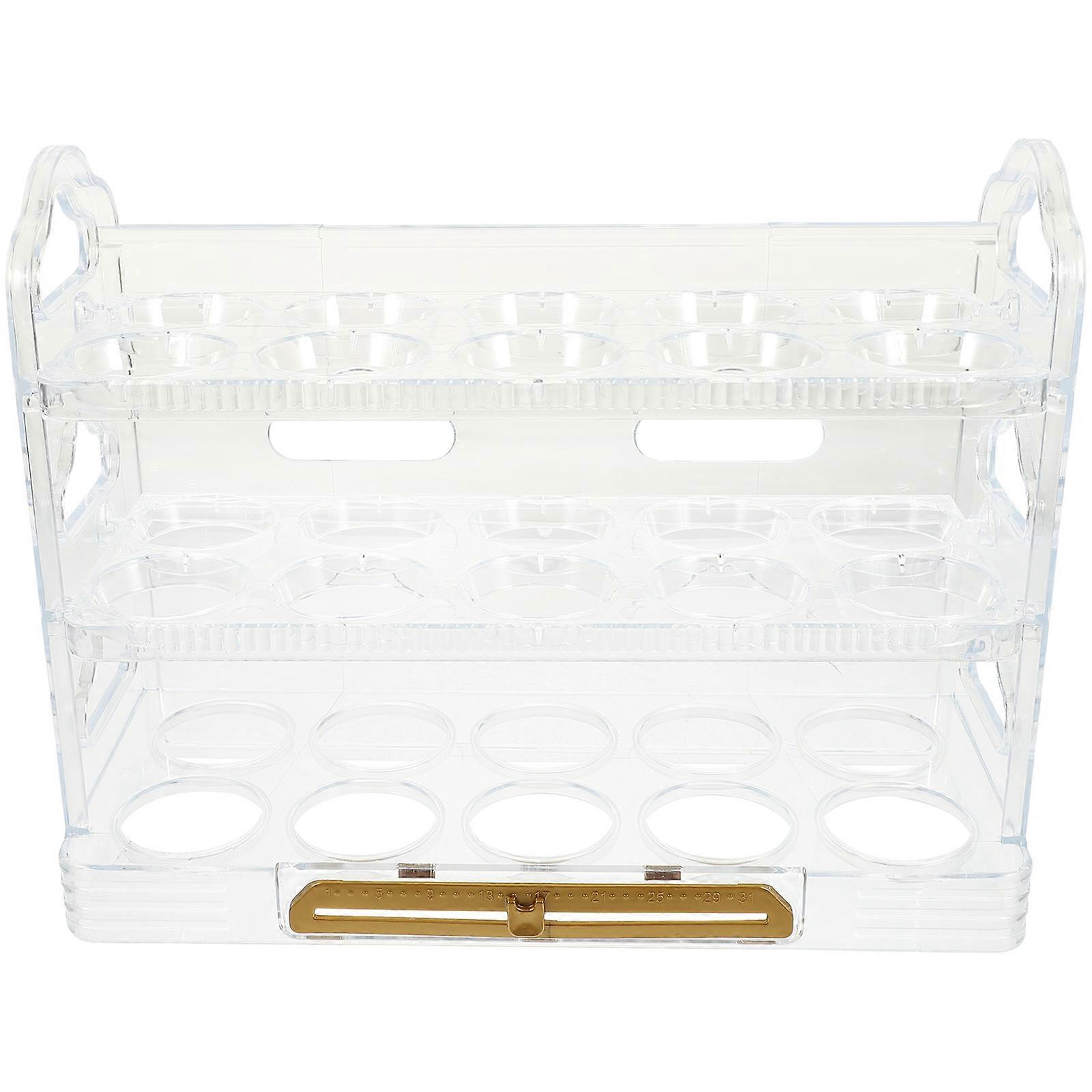 Transparent Plastic Egg Container for Storage with Vertical Partition Design and Stable Bottom