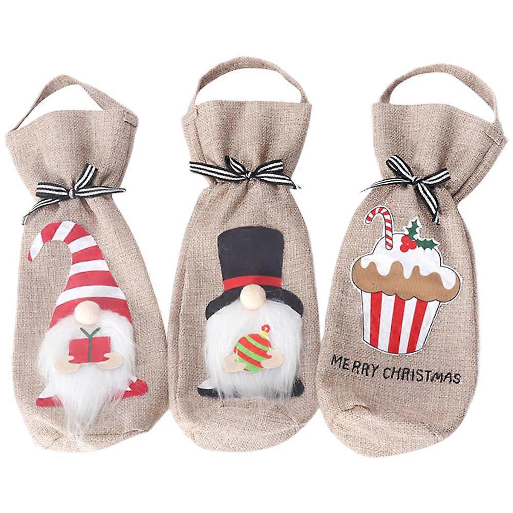 Cover Sleeves With Rectangular Shape For Christmas Celebration Gift 3Pcs