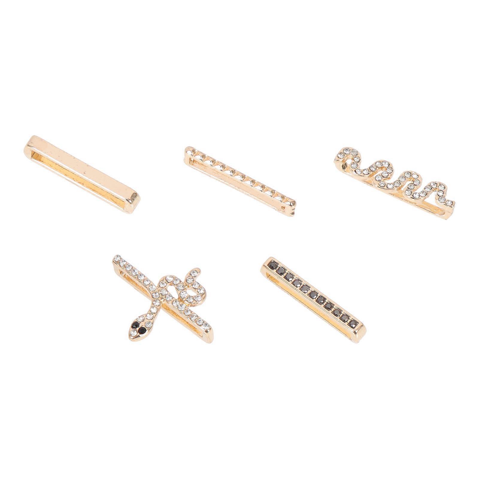 Zinc Alloy Watch Band Glitter Charms For Silicone Watch Band Decoration Daily Wear Assorted Color 1 Set