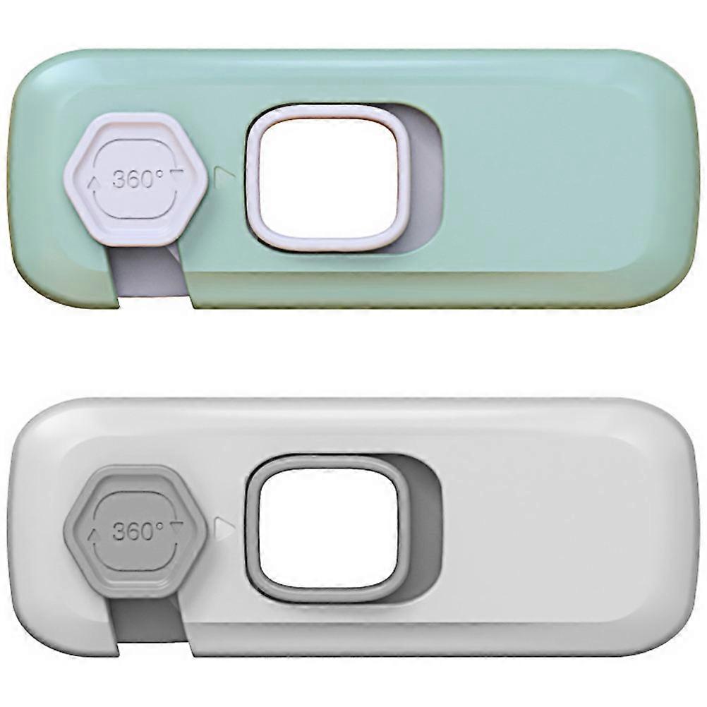 2Pcs Child Proof Refrigerator Locks Simple Design Assorted Safety Cabinets Drawers Protect Children