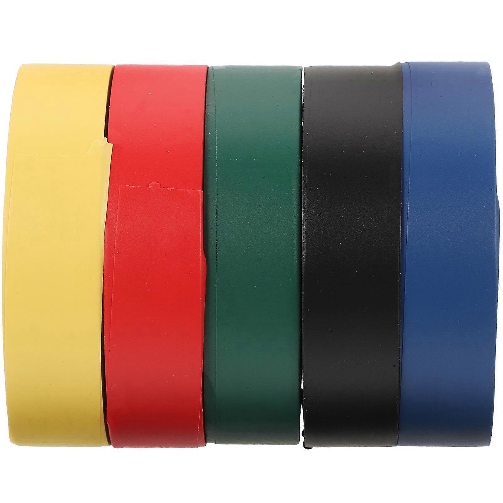 Electrical Tapes 5Pcs Drum Sticky Tape Wrap Suitable For Daily Use With Assorted Color PVC Material