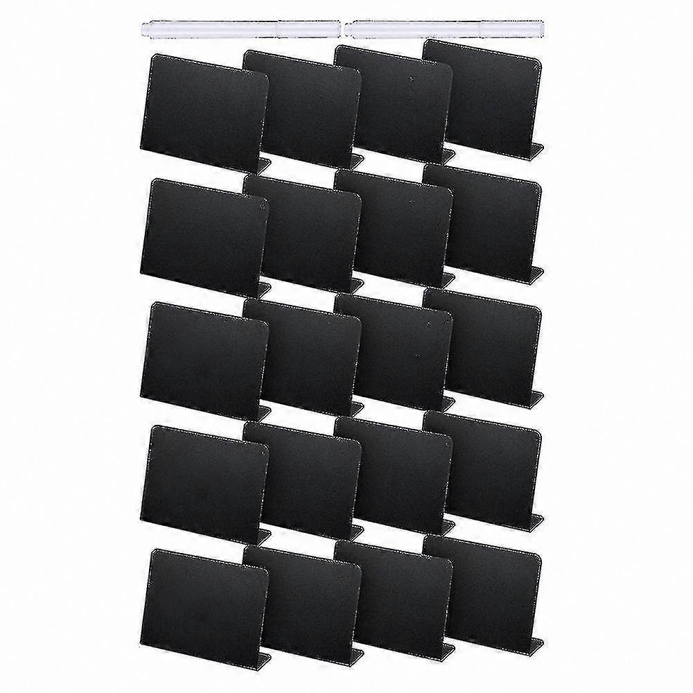 20-Pack Mini Chalkboard Signs for Table Tents, Buffet Tags, and Food Labels, 4x3 Inches
