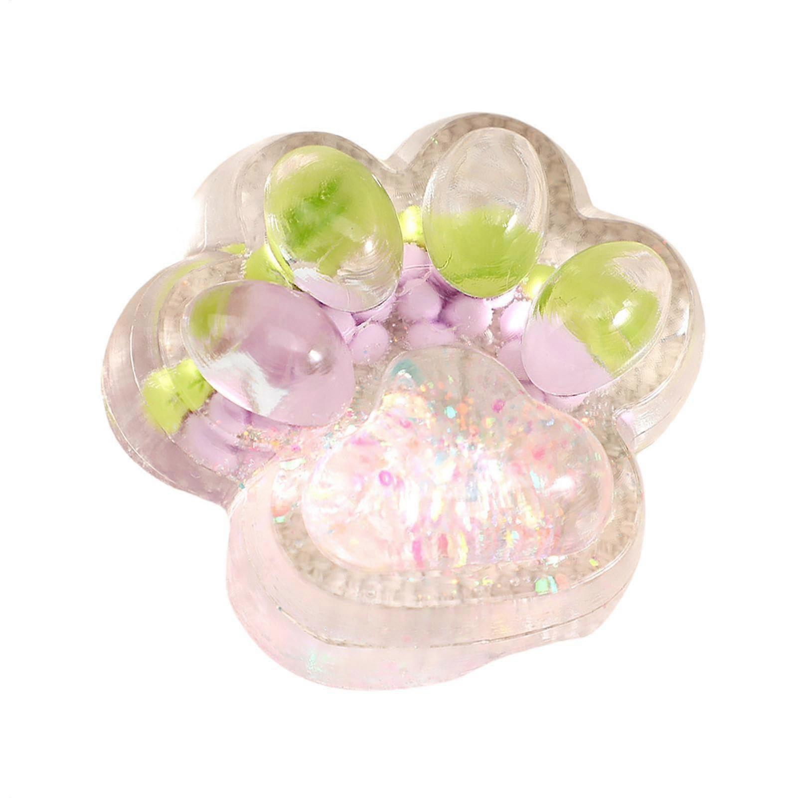 Soft cat pawshaped squeeze toy, squishy cat paw toy, cute green cat pawshaped toy