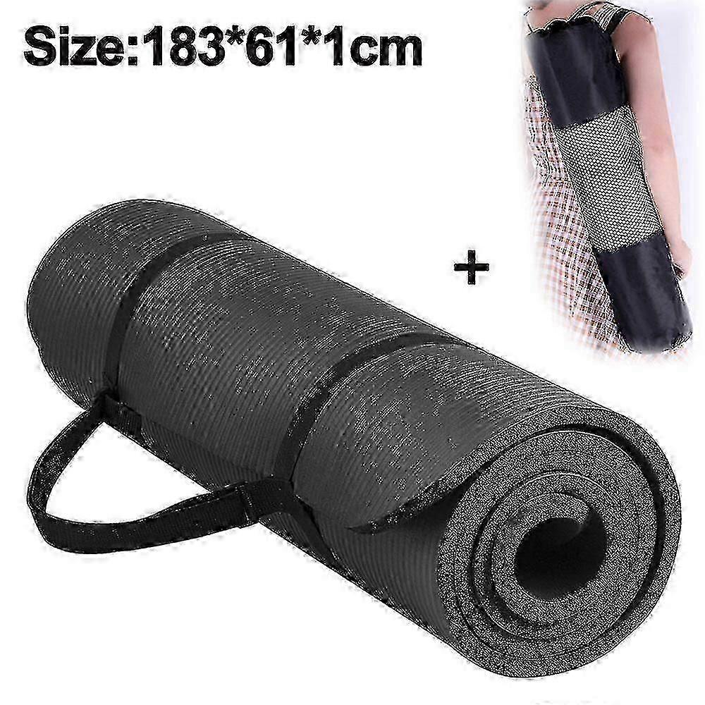 Non-Slip Yoga Mat with Carrying Strap - Ideal for Home Workouts