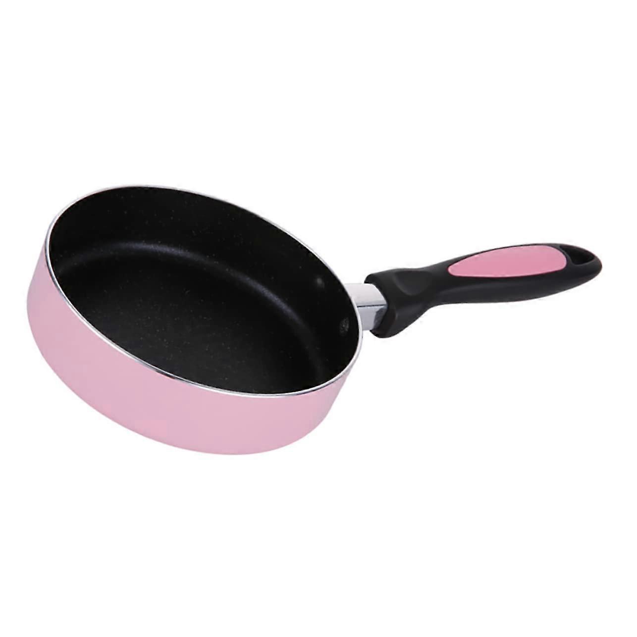 Pink Non-Stick Frying Pan 20cm Induction Compatible Mini Gas Cooker Skillet Durable Coating for Easy Cooking