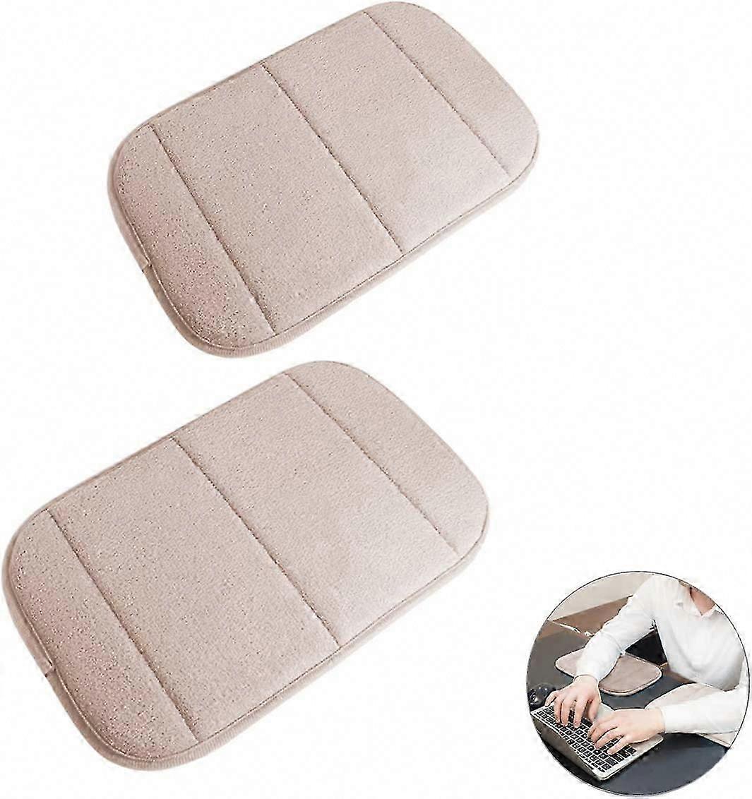 2 Pack Ergonomic Wrist Rest for Keyboard - Memory Foam Computer Elbow Pad, 7.9x11.8 Inch Desk Arm Support Cushion