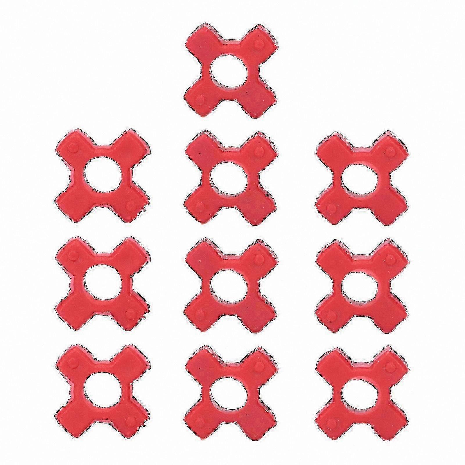 10-Pack Polyurethane Buffering Pads for Electric Tools, Red, Bushing Connection Design