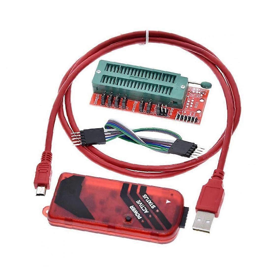 PICKIT3 Programmer Universal Programming Adapter For Microchip PIC, PICkit 3 Compatible, Red