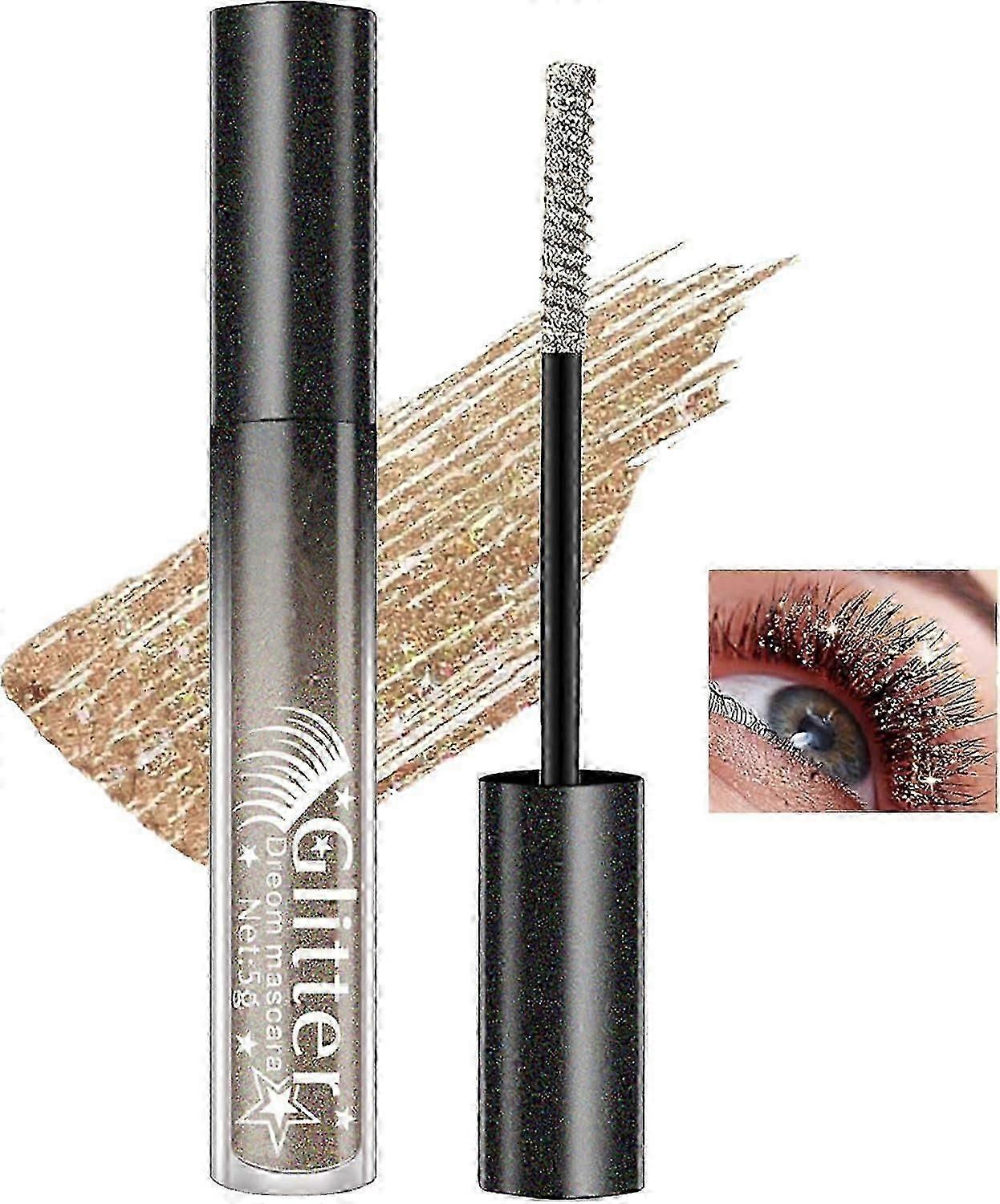 Colourful Glitter Mascara  Waterproof & Multi-Use for Bold Eye Makeup