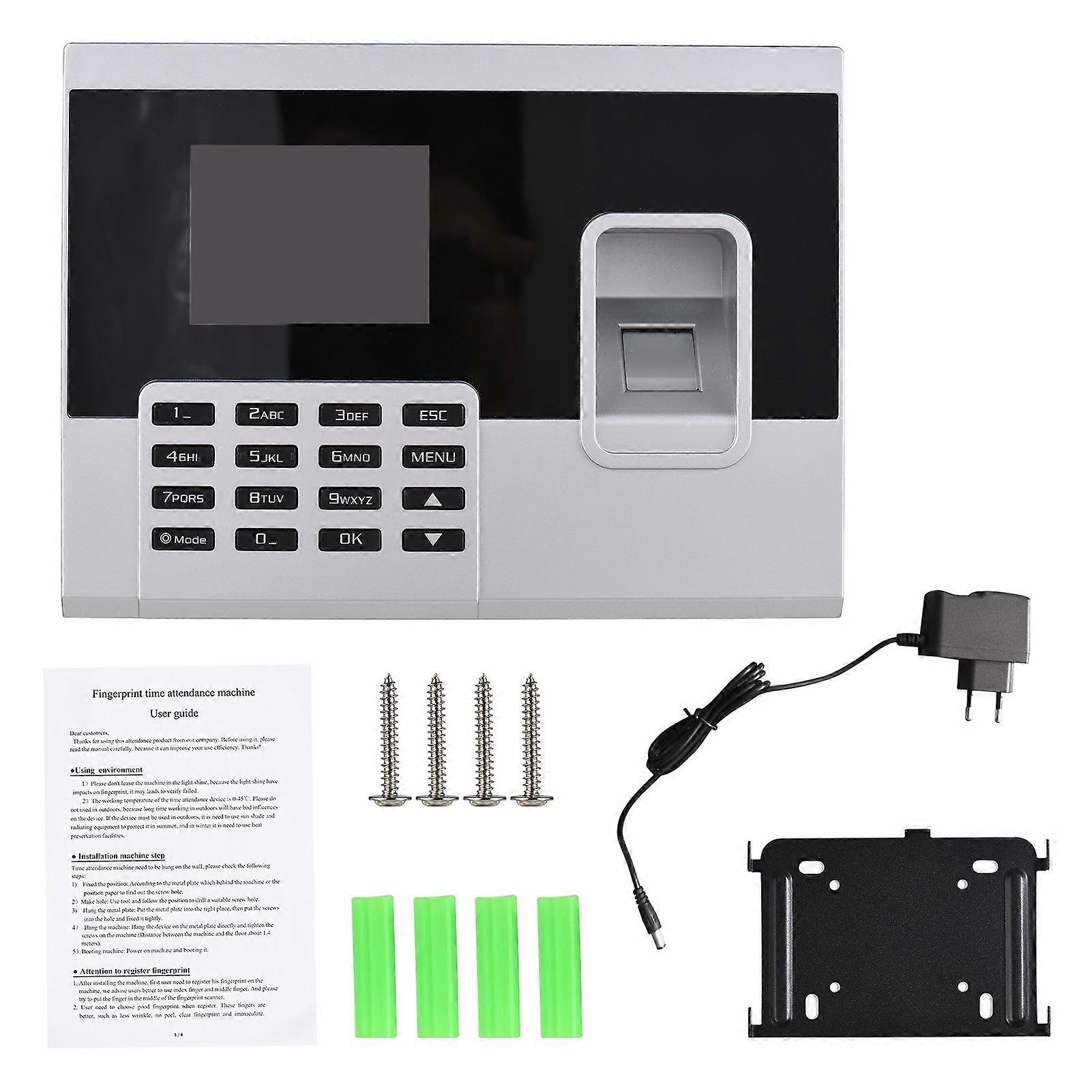 Attendance Machine 2.8in TFT Screen Quick Identification Large Capacity Time Clocks for Employees