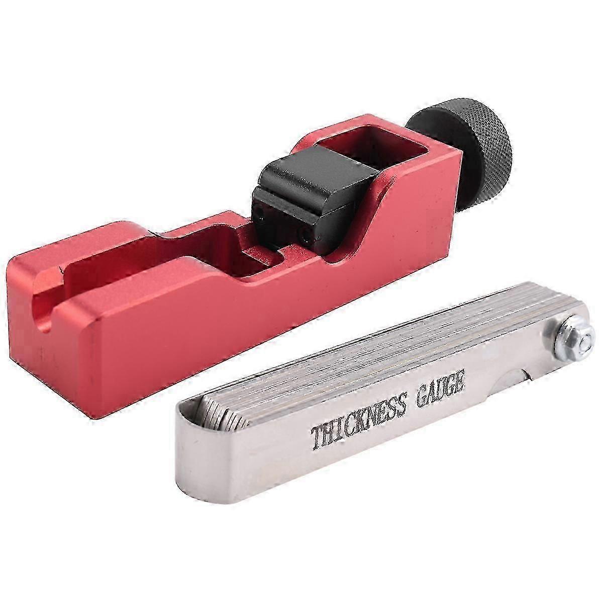 Spark Plug Gap Tool - Red Metal Caliper for 10mm/12mm/14mm Thread Plugs