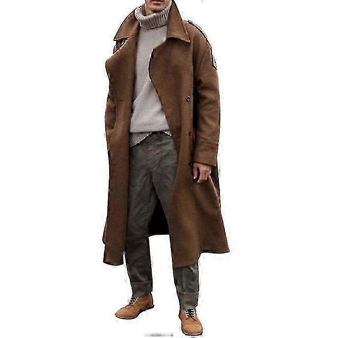Men's Classic Long Solid Color Coat