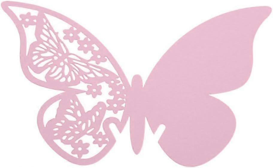 Pearlized Paper Butterfly Table Number Place Card Name Card Wine Glass Cup