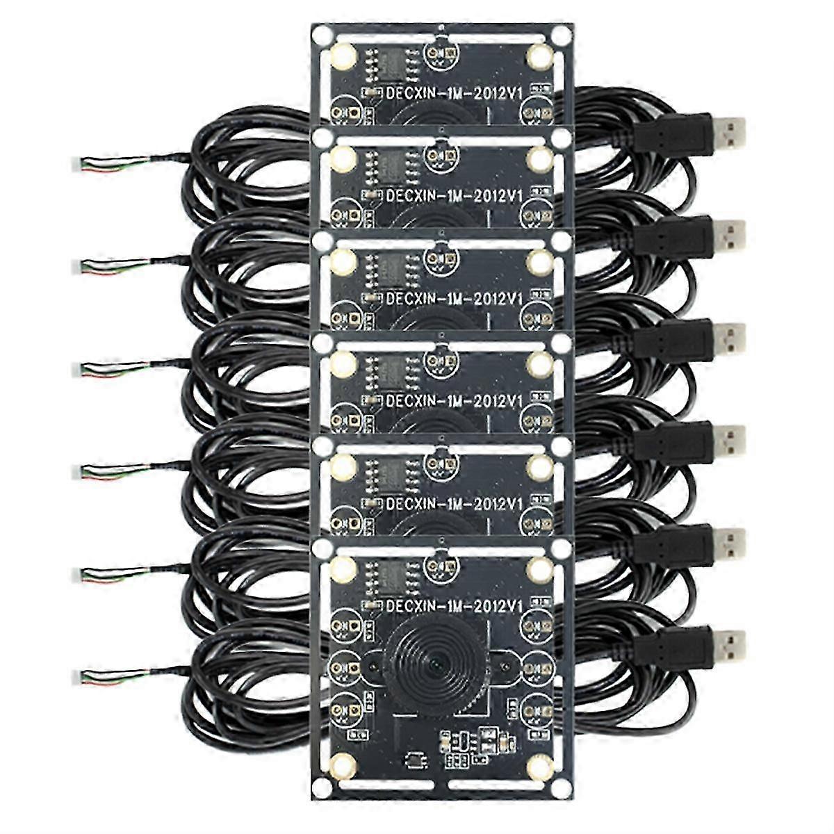 Module de caméra 100 degrés 6 pièces avec capteur OV9732 1 Mpx. Pilote de caméra USB, mise au point manuelle et câble de 3 mètres pour Windows XP/7/8/10.