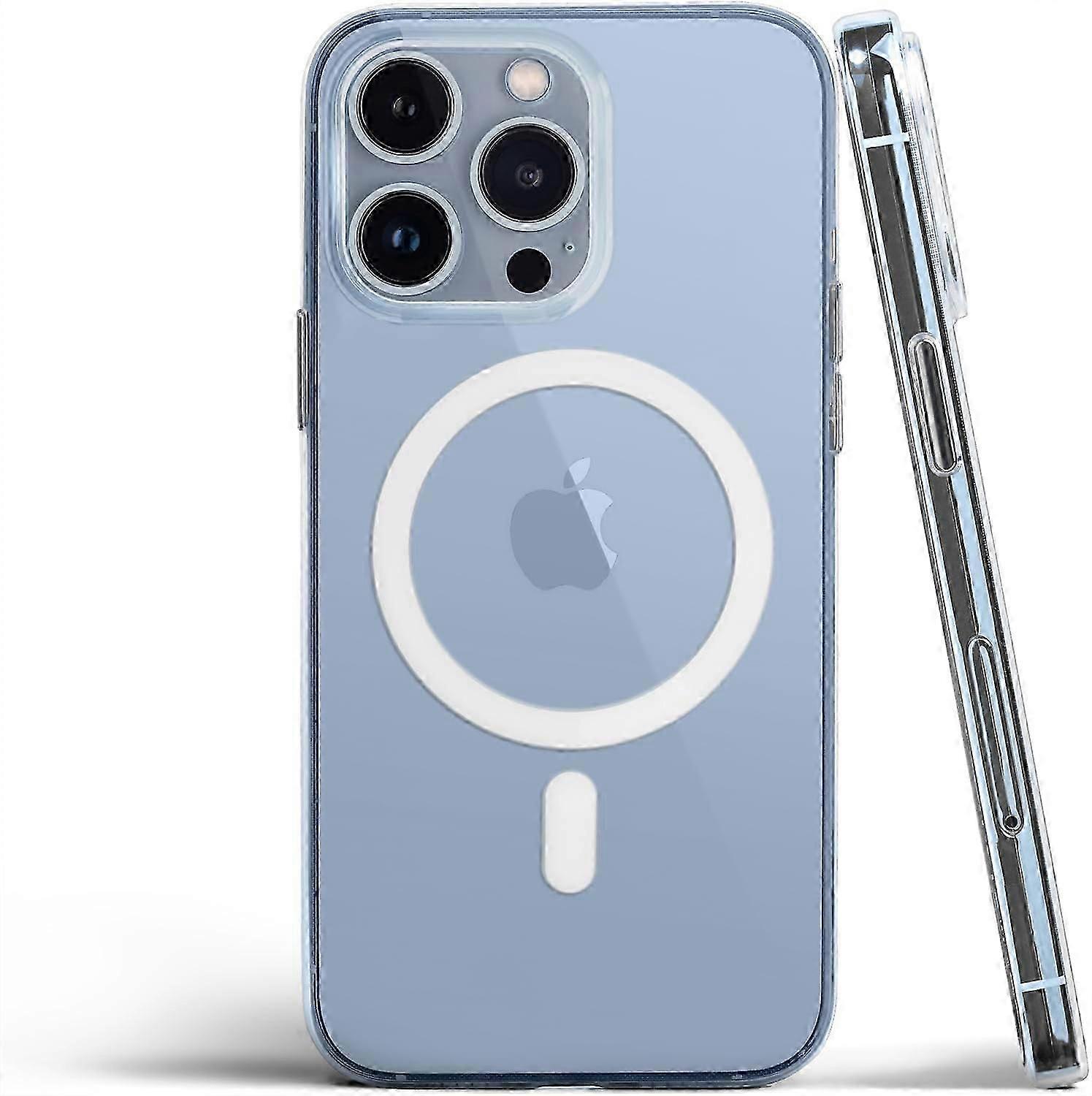 Clear Magnetic MagSafe Phone Case for Apple iPhone 16,15,14,11,12,13 Pro,14 Pro Max,7,8,XR