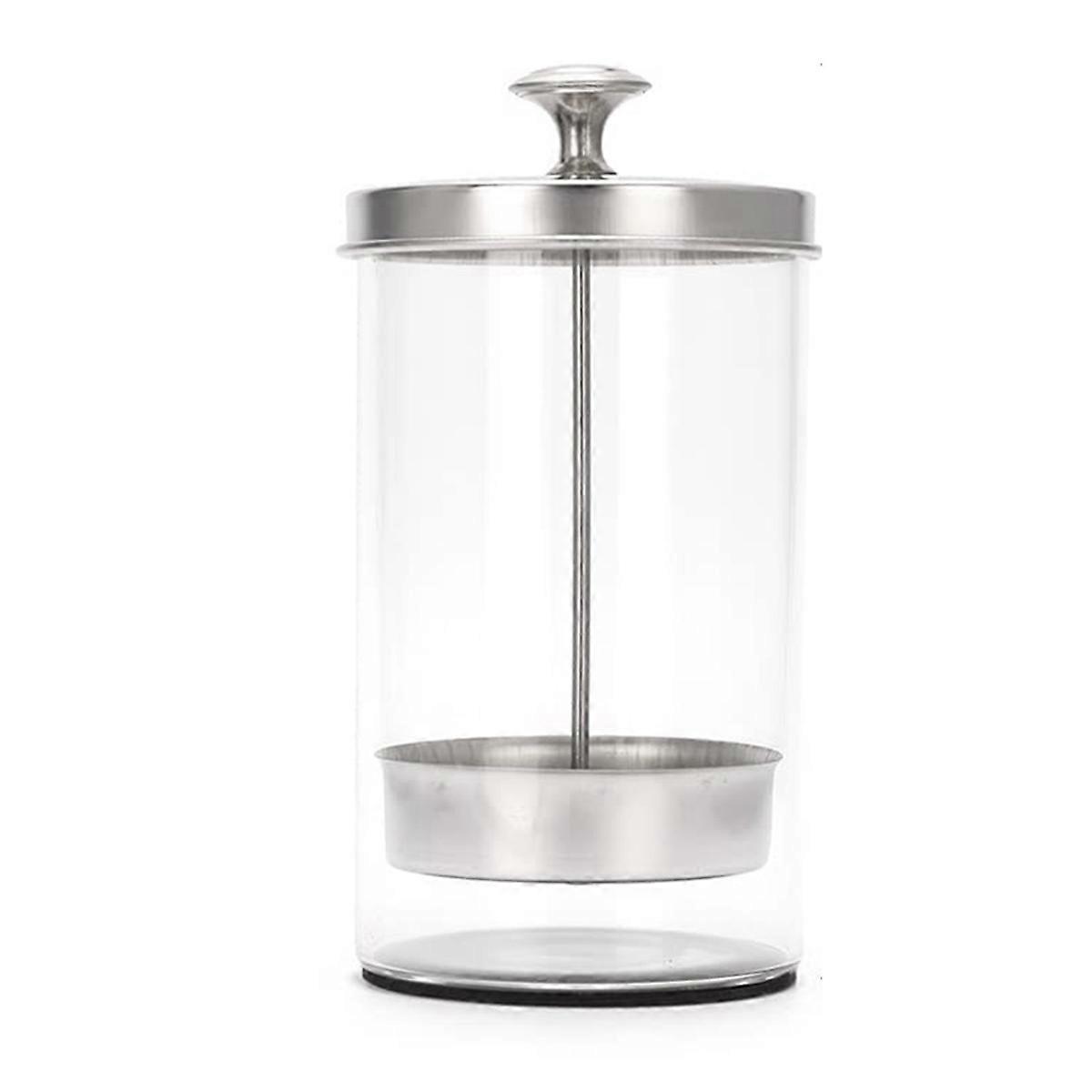 Unbreakable Disinfectant Jar, Salon Barber Disinfecting Jar, 21Oz Glass Disinfectant Jar with Removable Straining Tray