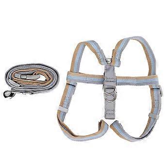 Dog Chest Harness with 2 Metal Belt Loops Adjustable Reflective Easy to Clean Durable Dog Leash for PetBlue S