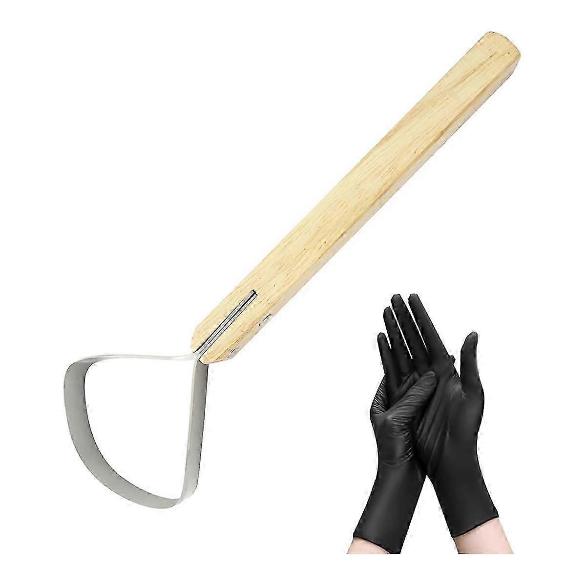 Leather Tanning Fleshing Tool for Hide Scraping and Fur Crafting - Professional Supplies for Artisans