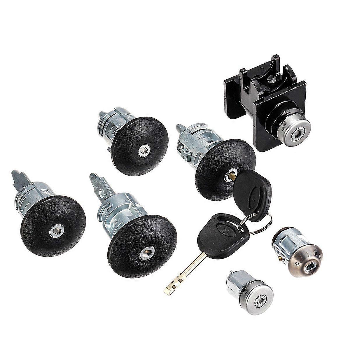 7Pcs Car Barrel Door Locks Set 4359018 1C1A-V22050- for TRANSIT Mk6 2000 2001 2002 2003-2006