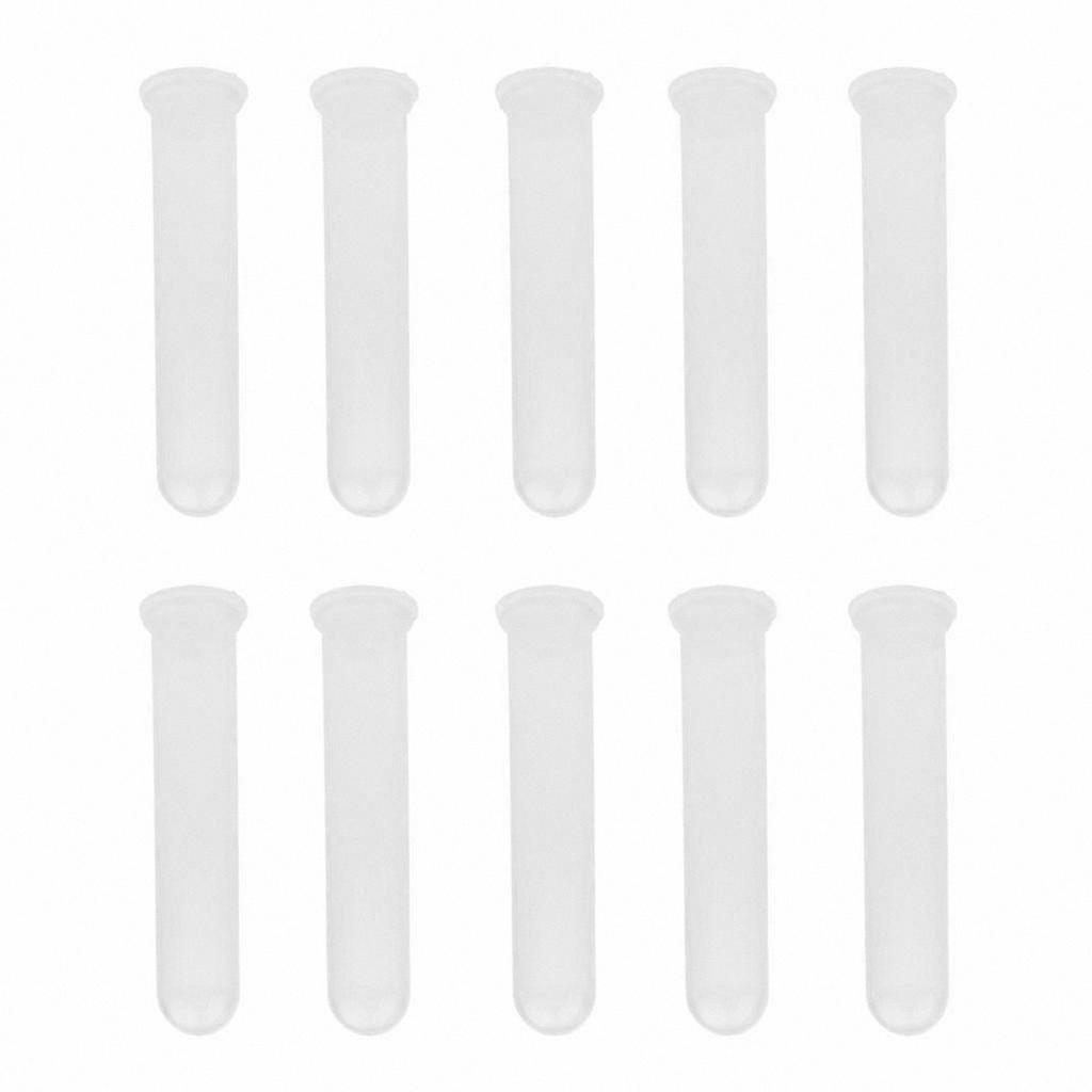 10-Pack Plastic Lab Tubes with Lids for Testing and Centrifuge Use