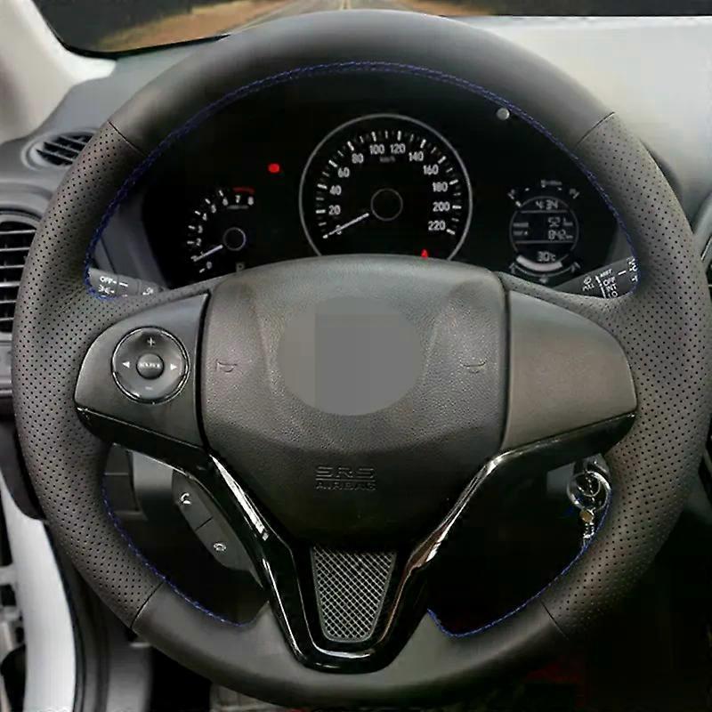 Customize Micro Fiber Leather Car Steering Wheel Cover Suitable for Honda Fit City Jazz 2014-2019 Vezel 2015-2017 HR-V HRV 2016-2019