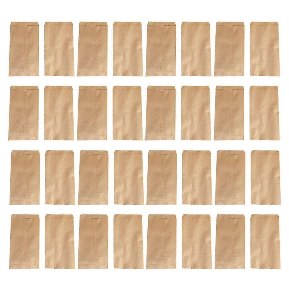 100pcs Light Yellow Kraft Paper Storage Pouch for Organizing Garden Tools and Items 12x20cm