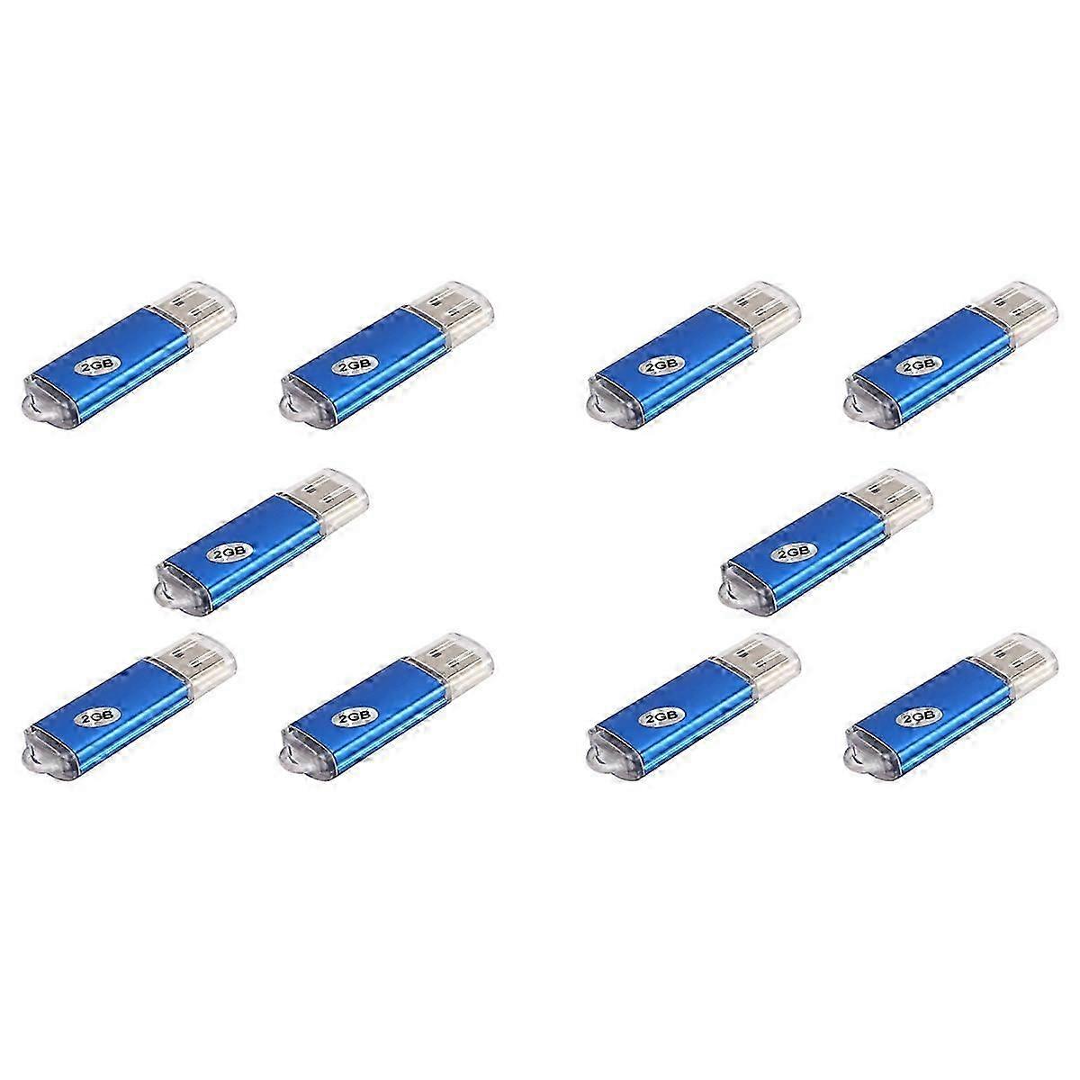 10x 2gb Usb 2.0 Flash U Disk Blue