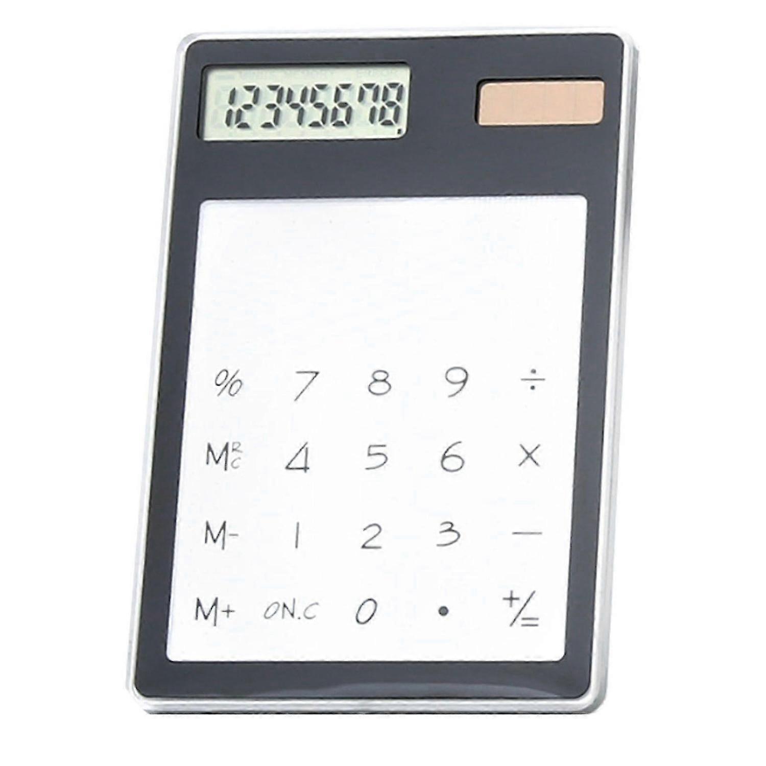 2025 Latest Model Solar Powered Calculator Touch Screen 8 Digit LCD Display