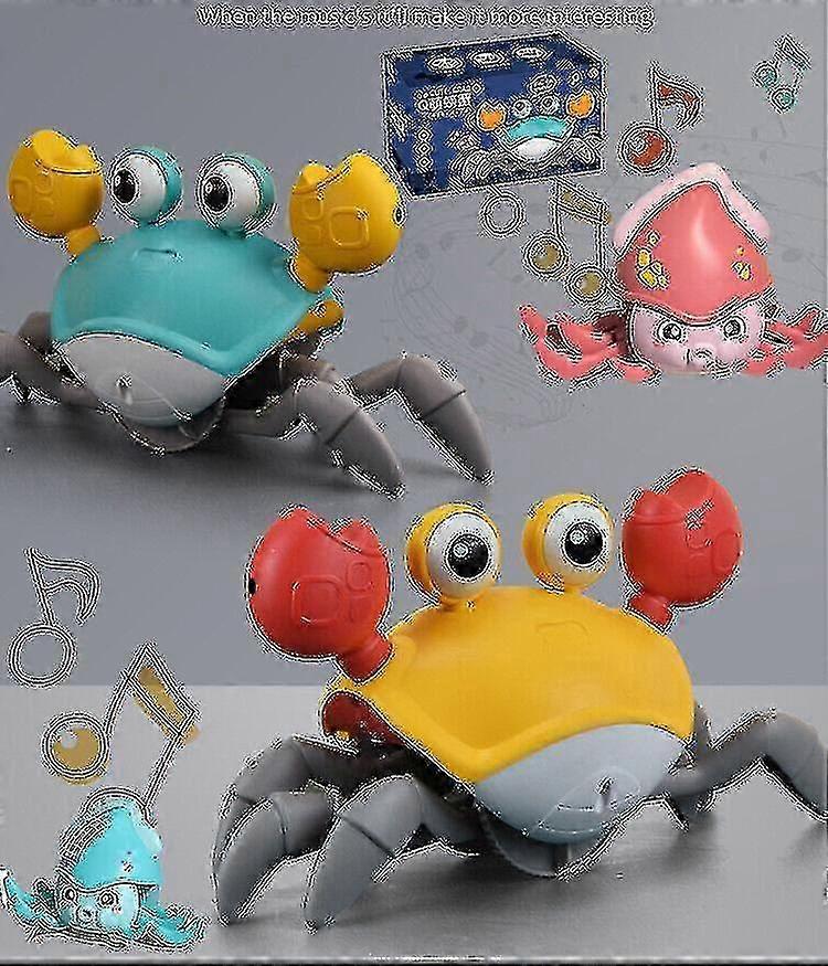 Musical LED Light-Up Crawling Toy for Kids, USB Rechargeable Interactive Plaything