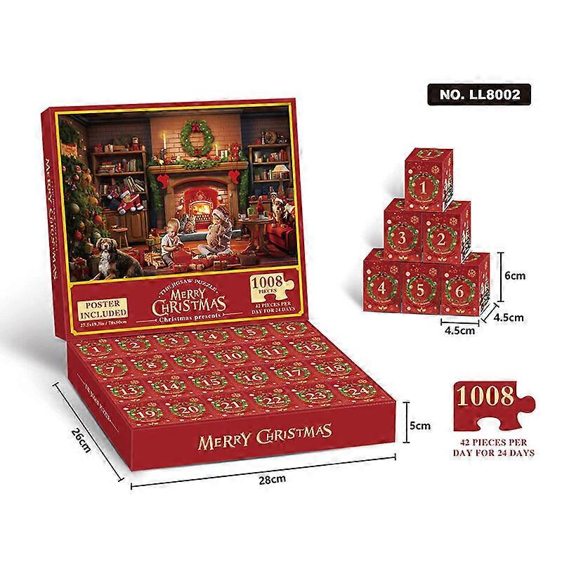 Puzzle Weihnachtskalender, 1008 Teile.