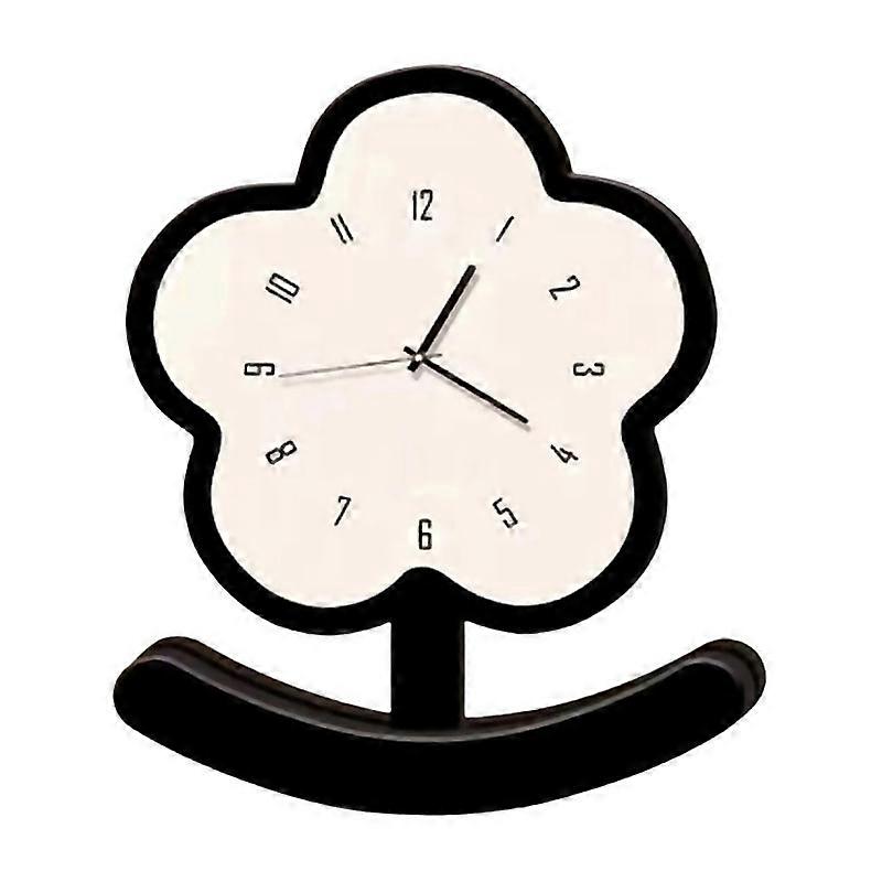 For Charming Floral Pendulum Clock Decorative Timepiece For
