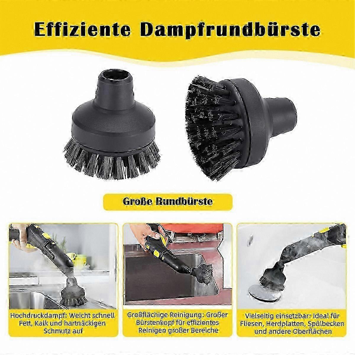 Steam Cleaner Accessory Kit - 10-Piece Set with Nozzles and Brushes for Multi-Function Cleaning
