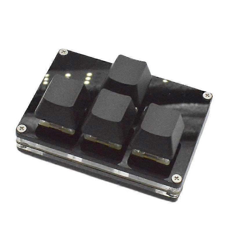 Black 4-Key Mini WASD Mechanical Gaming Keypad, Customizable Shortcut Keys for Gaming