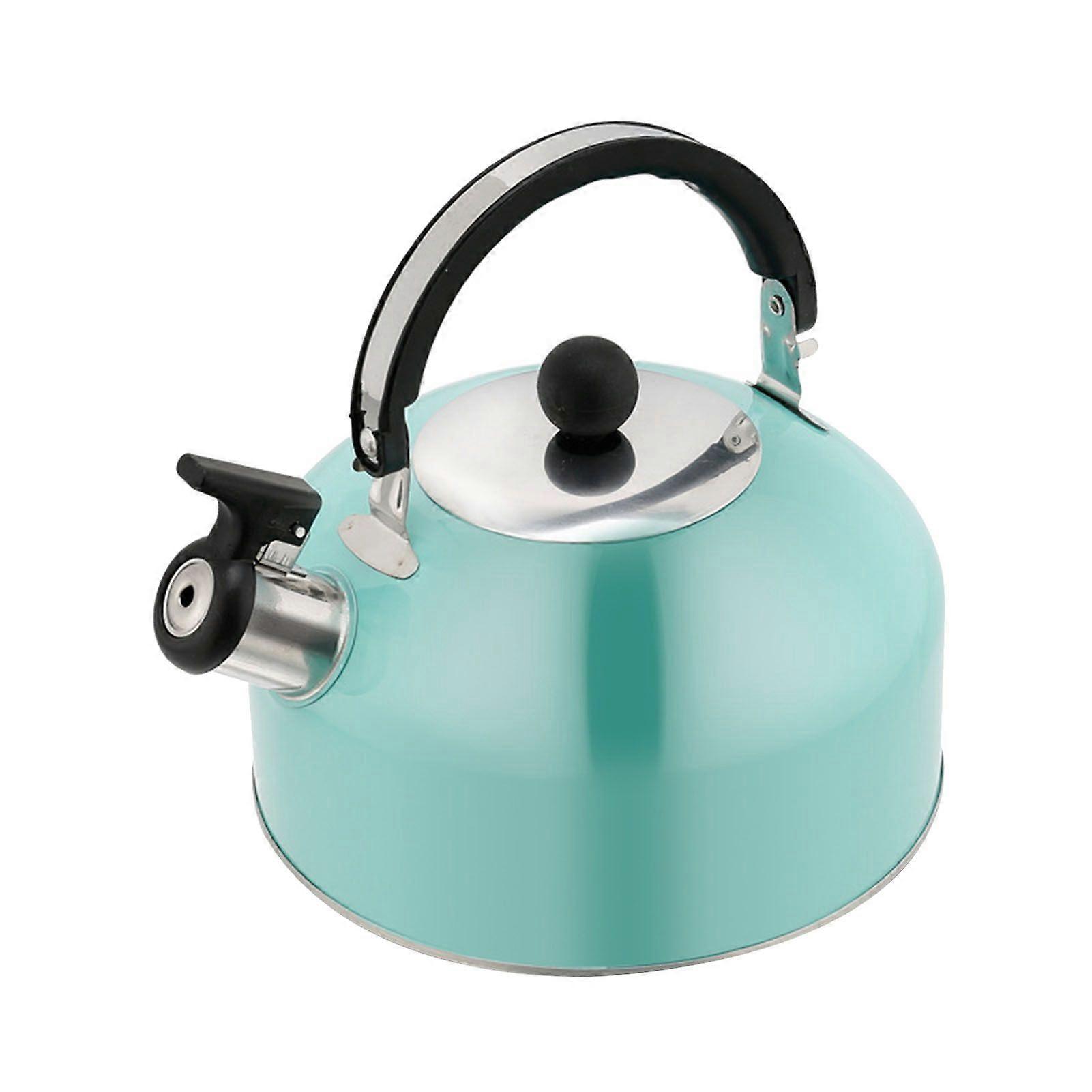 Whistling Tea Kettle Flat Bottom Stainless Steel Teapot for Stovetop Induction Cooker 3L Large Capacity