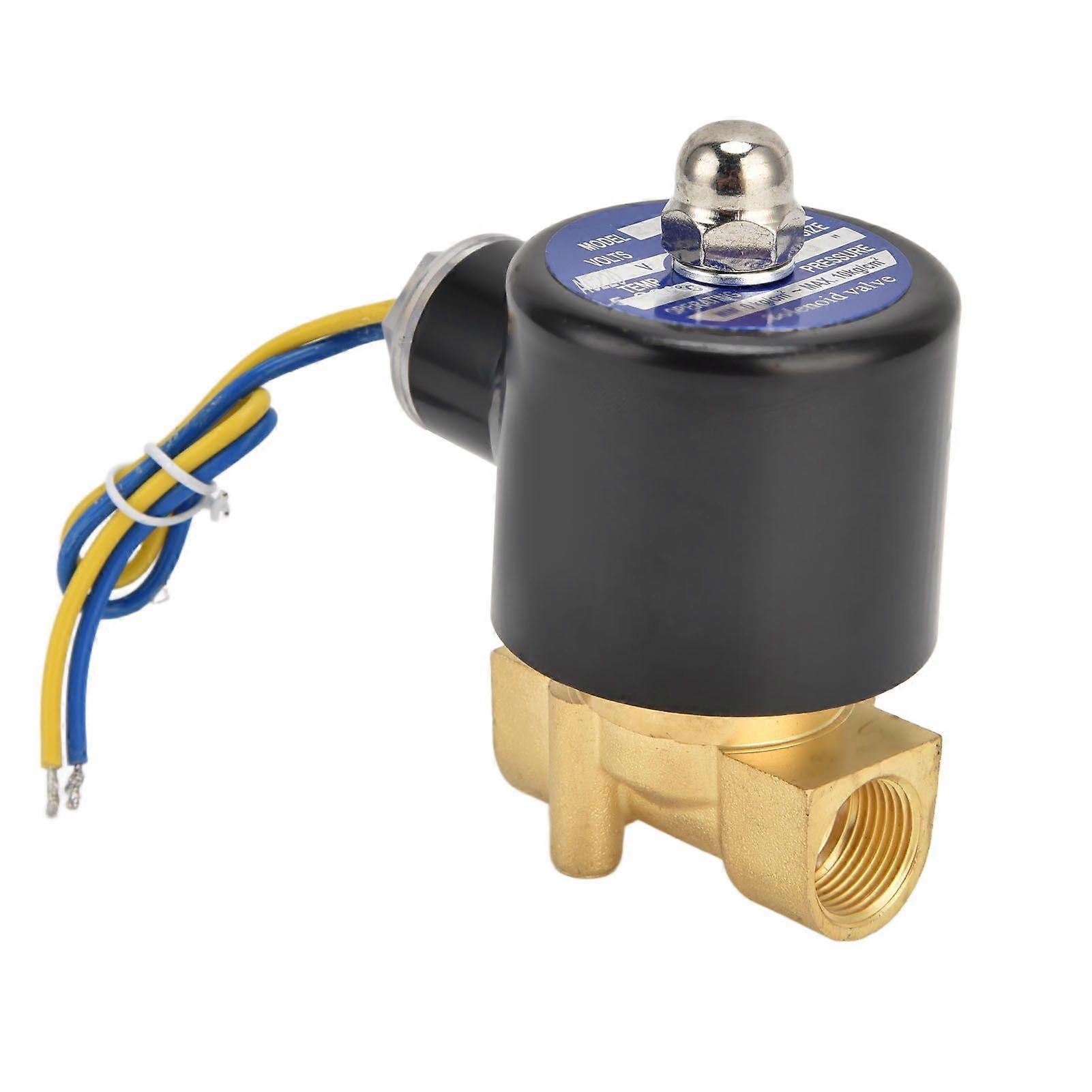 2W04010 G3/8 in Solenoid Valve Brass Diaphragm Normally Closed Electric Solenoid Valve for Water Air OilAC220V