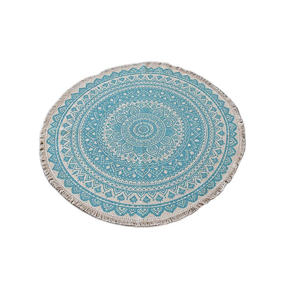 快適なフロアマットコットン織りラウンドグラウンドマットリビングルーム用