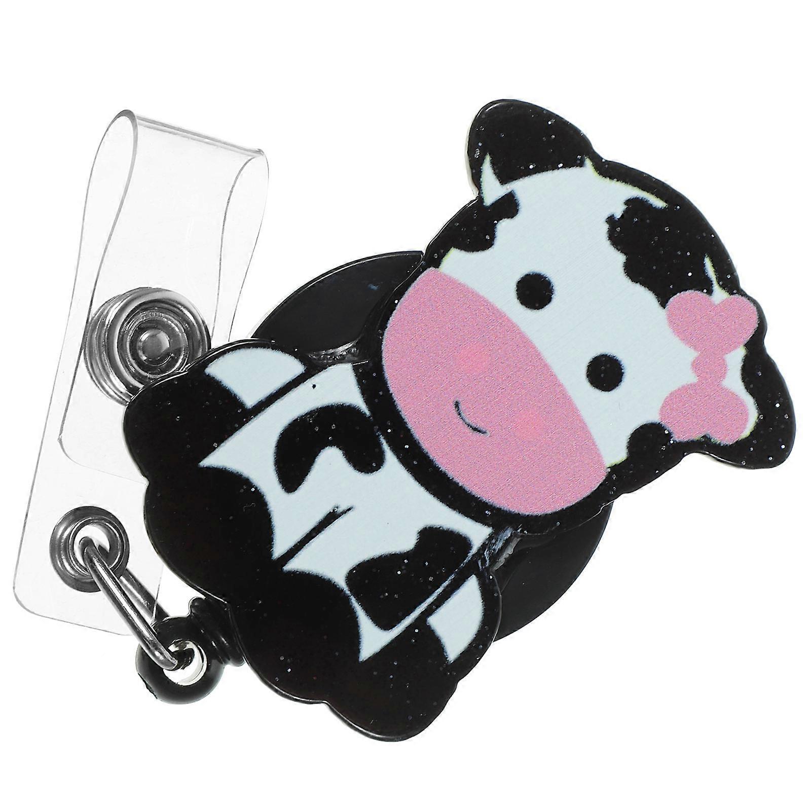 Retractable Badge Reel Holder for Office Use with Abs Metal Material Suitable for Workplace and Home 1Pcs