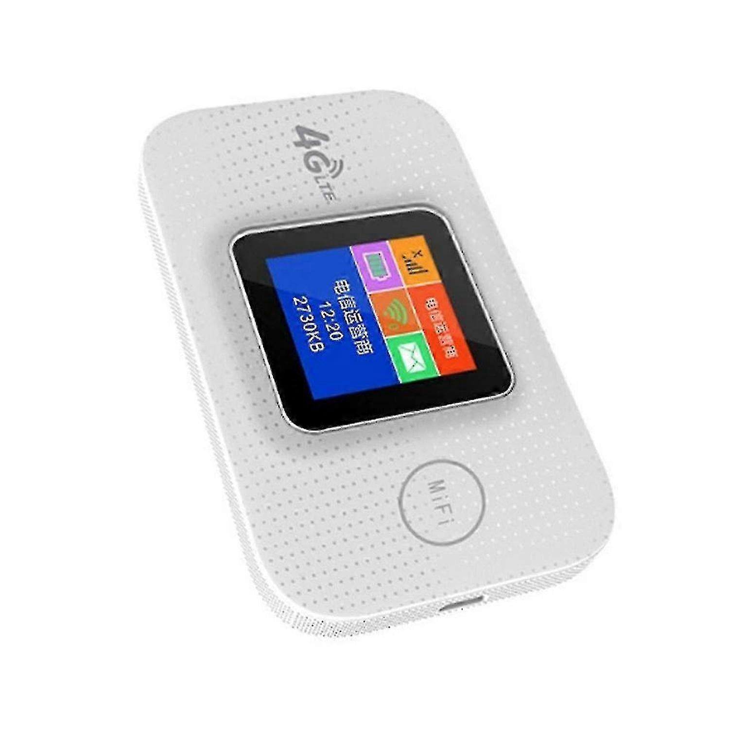 4G SIM-kort Wifi Router Färg LCD-skärm Lte Wifi Modem Sim-kort Router Mifi Pocket Hotspot Inbyggt batteri