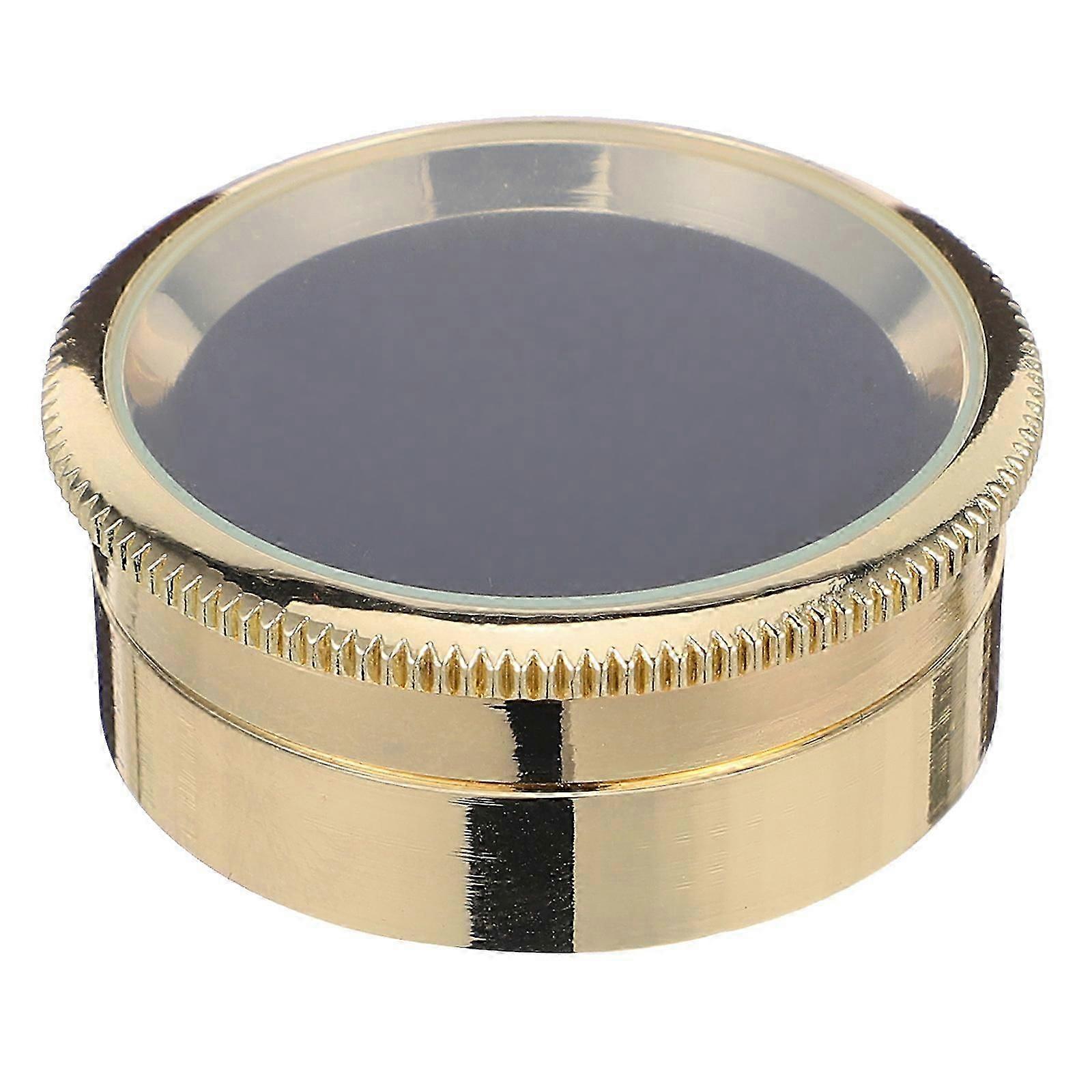 Mini Gemstone Display Box Golden for Small Artworks & Special Occasions - 1Pcs