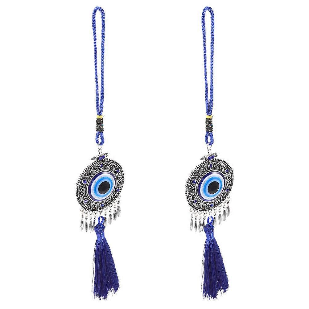 Blue Evil Eye Hanging Ornament for Car and Home 6Pcs Protection Amulet Charm