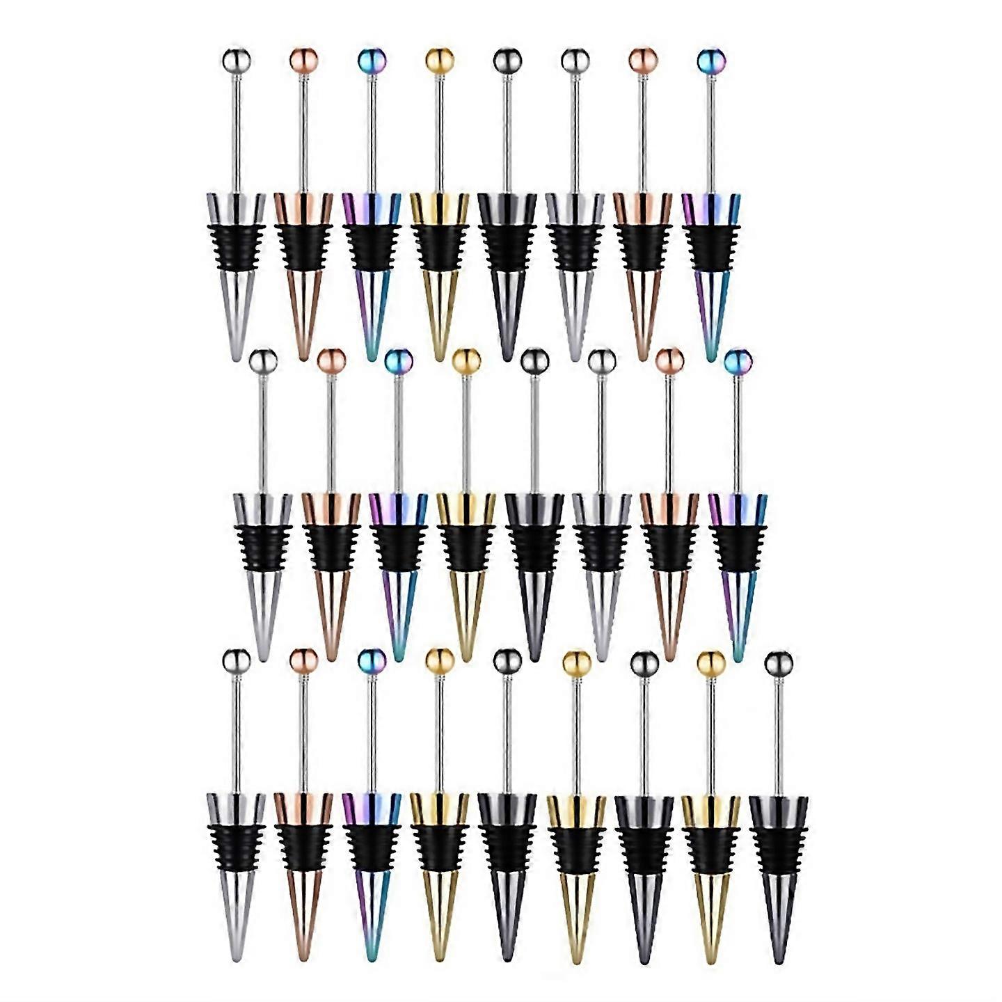 For 25pcs Beadable Wine Stoppers For Wine Bottles Decorative