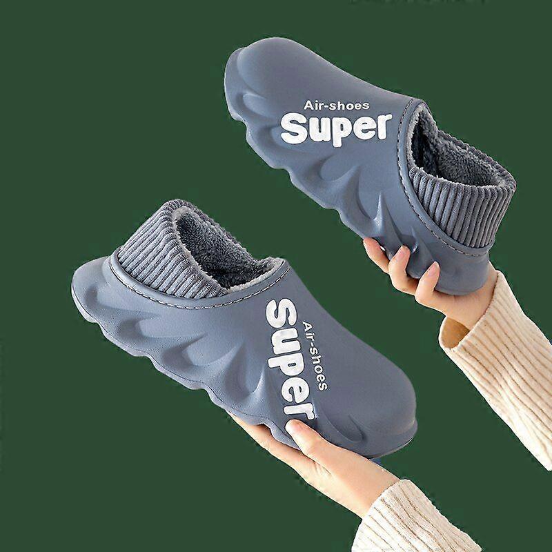 Atmospheric thick sole winter warm slippers