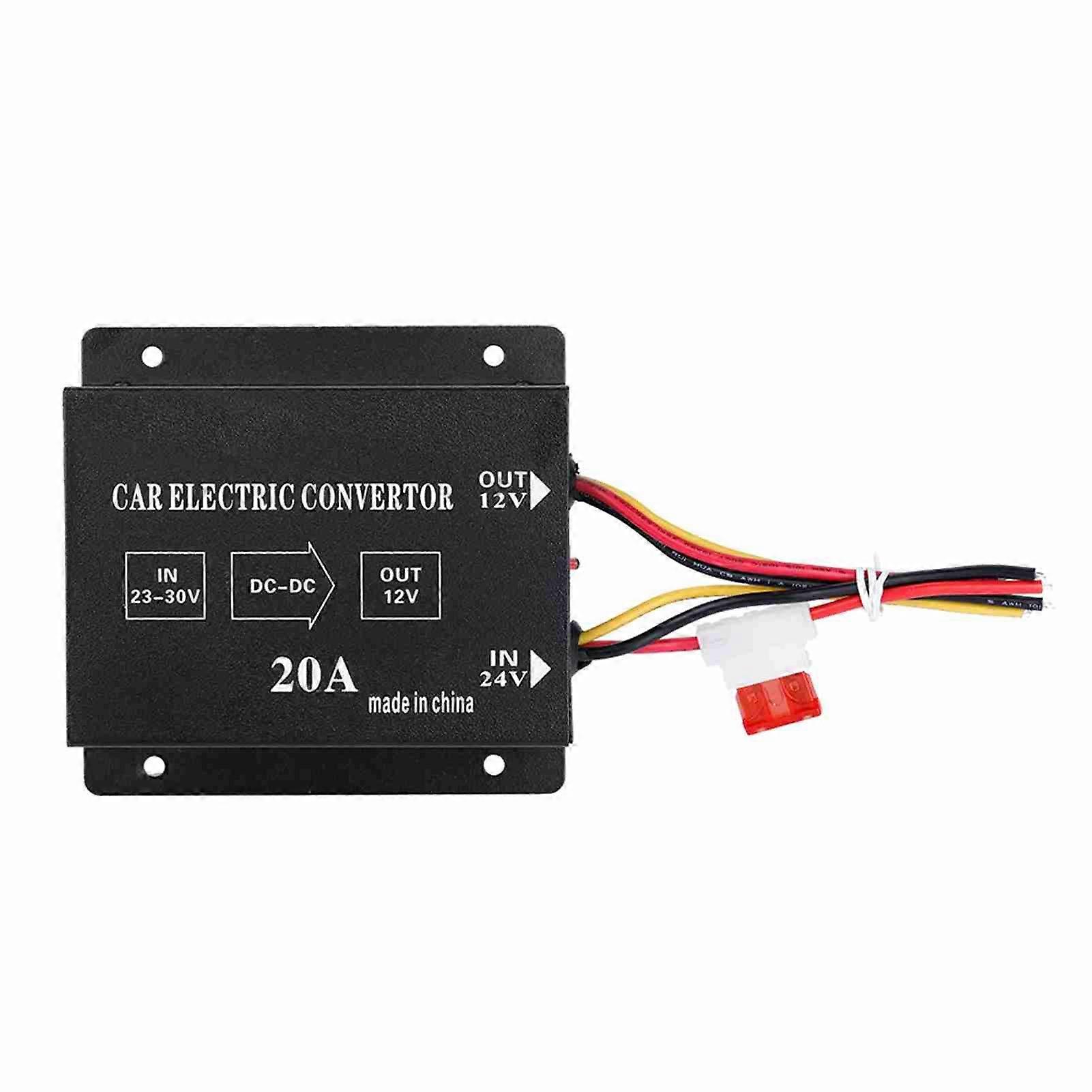Car Truck 20A 240W DC 24V to 12V Power Converter Electric Voltage Reducer Step down Transformer