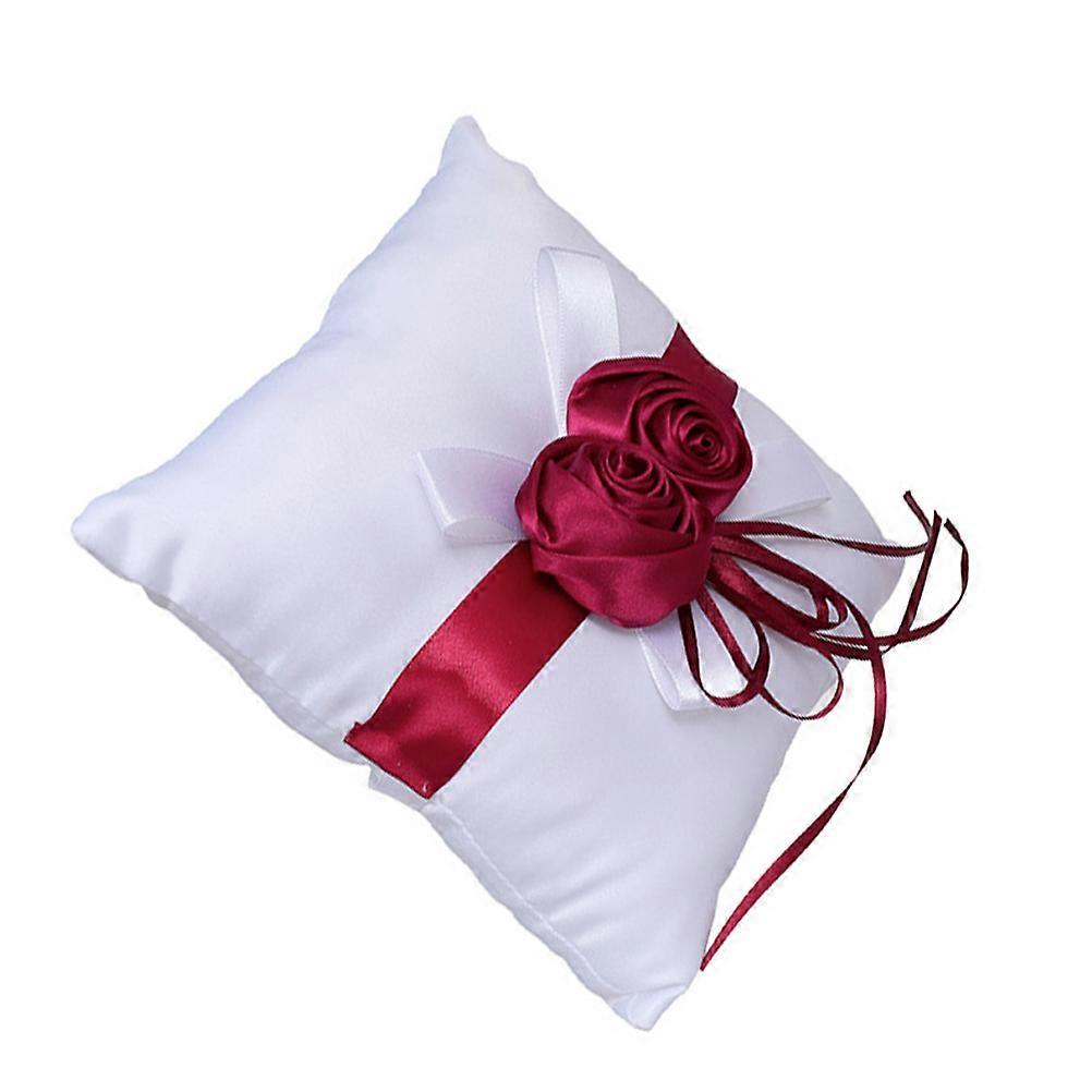 Wedding Ring Cushion with Multi Rose Decoration for Wedding Use 3Pcs
