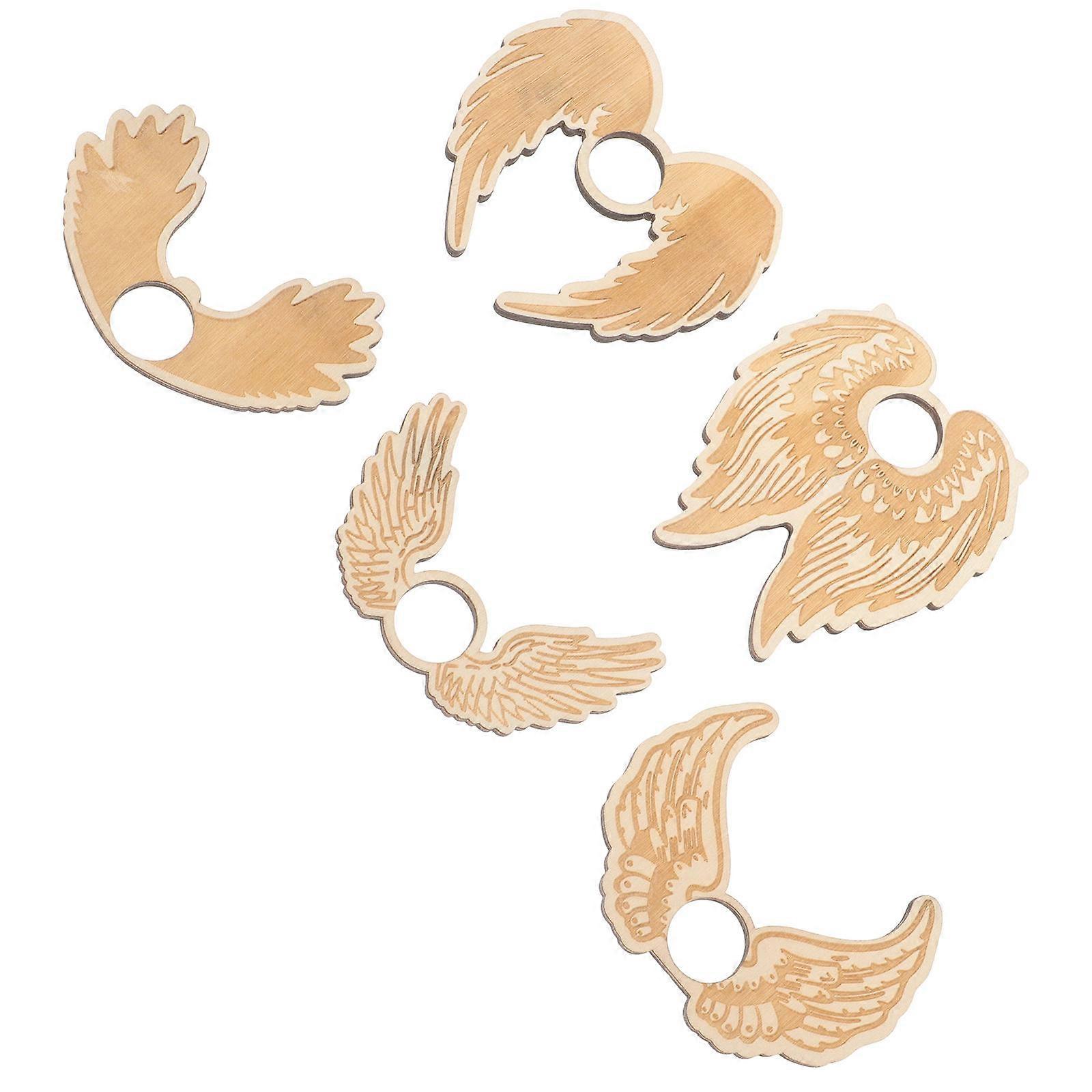 Crystal Ball Display Holder Wooden Wing Shape for Display 15Pcs Set