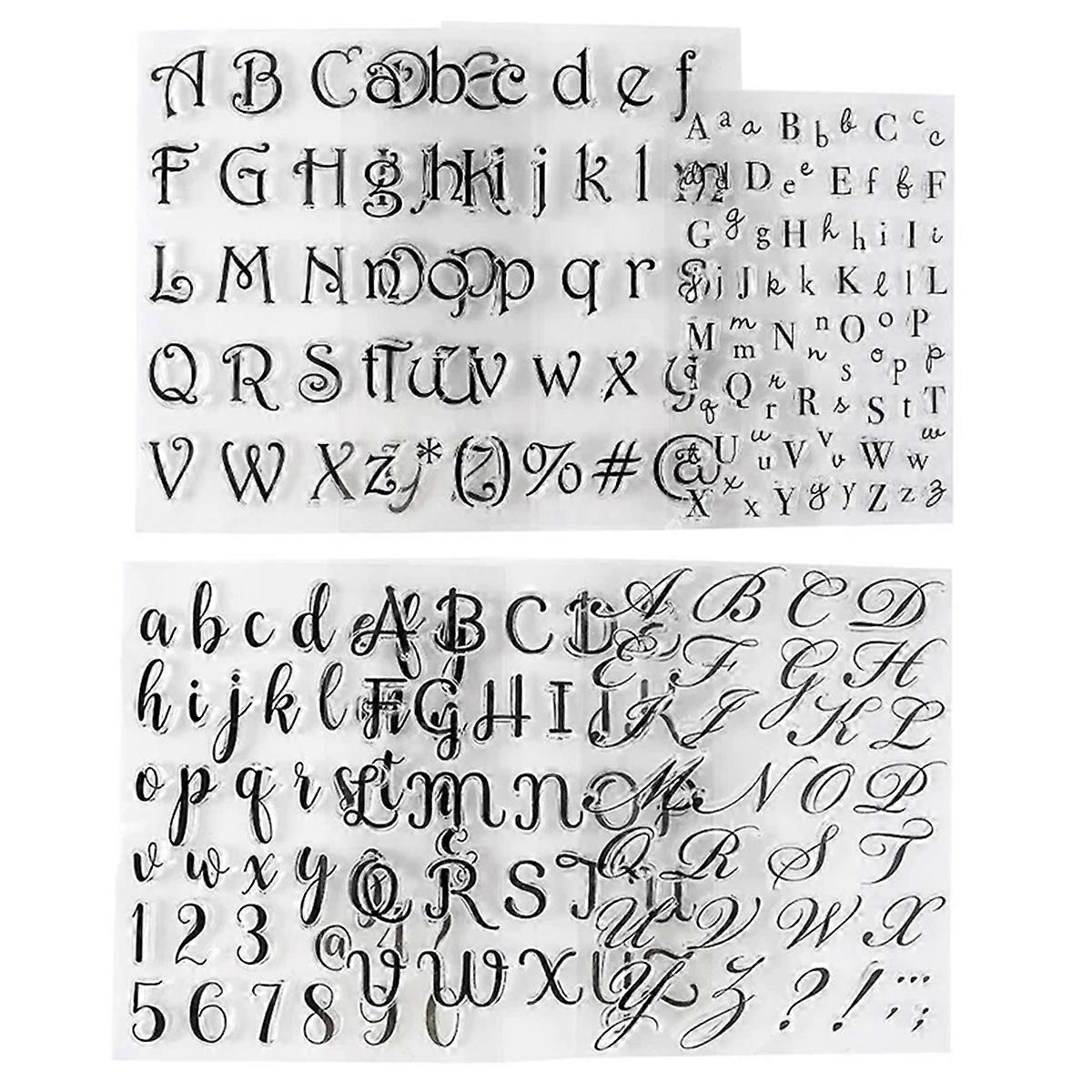 6Pcs Alphabet Letter Fondant Stamps for Cake Cookie Fondant Embossing