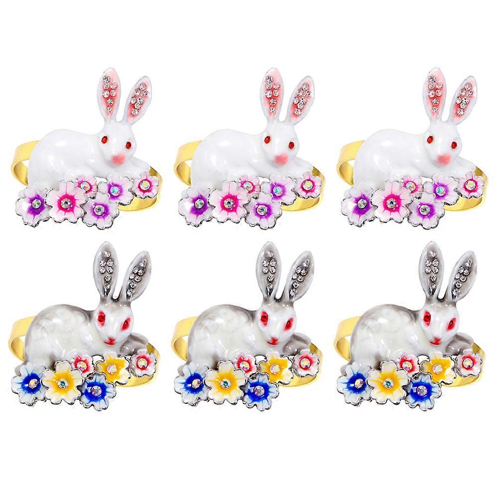 Elegant Rabbit Shaped Napkin Buckles 30 Pcs For Daily Dining Home Decorations Perfect For Easter Occasions